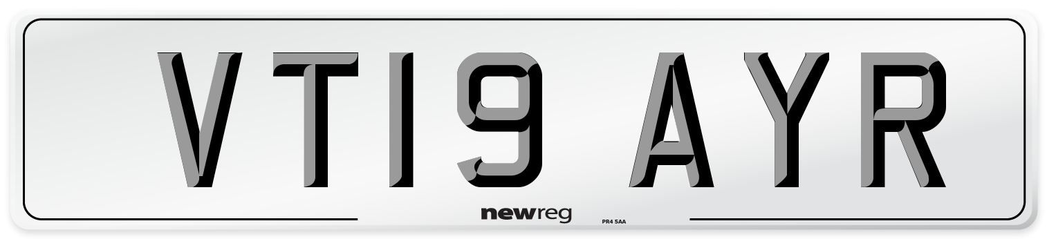 VT19 AYR Number Plate from New Reg